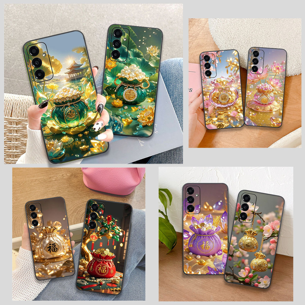 Samsung A15 / A25 5G / A35 5G / A55 5G / M15 5G / M34 5G CASE พิมพ์พร้อมกระเป๋านําโชค V CASE
