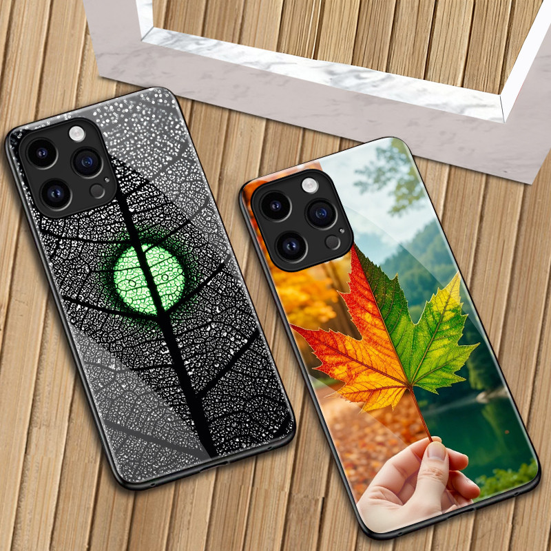 เคสสำหรับ Samsung A15 4G A15 5G A16 5G A13 5G A24 A54 A55 A34 A35 5G A13 Lite A14 5G เคสโทรศัพท์แก้วลายใบเมเปิลระเบิด - รูปที่ 7