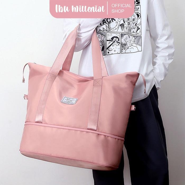 IBUMILLENIAL Duffel Bag Duffel Bag กระเป๋าเดินทางพับได้ขนาดใหญ่กันน้ํา Gym Bag Homecoming duffle bag
