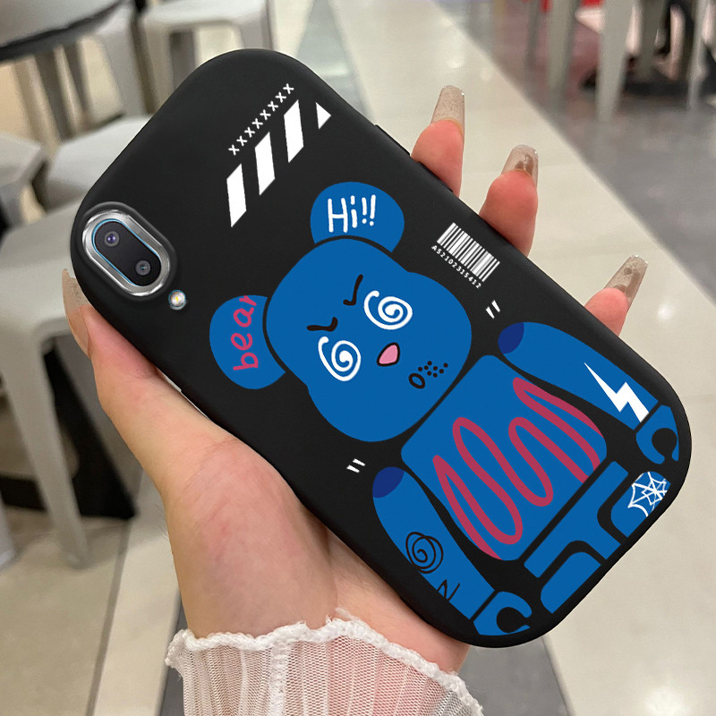 เคสสำหรับ Samsung Galaxy A02 M02 เคสโทรศัพท์หมีกันกระแทกกลมและอ้วน