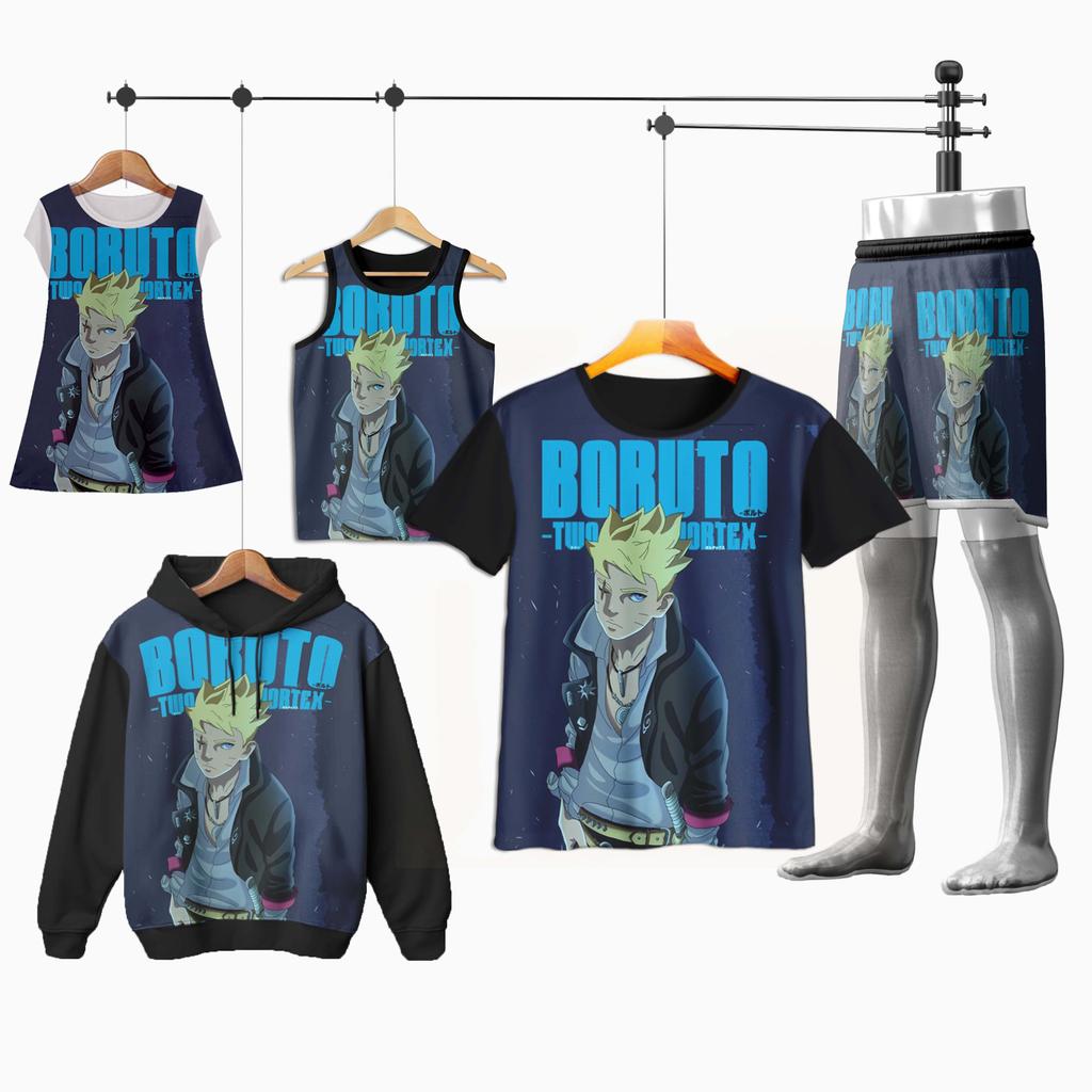 Boruto Next Generation Naruto 3D อะนิเมะ Boruto-6 เสื้อยืดชุดกางเกง Lekkong แจ็คเก็ตสําหรับเด็กและผู