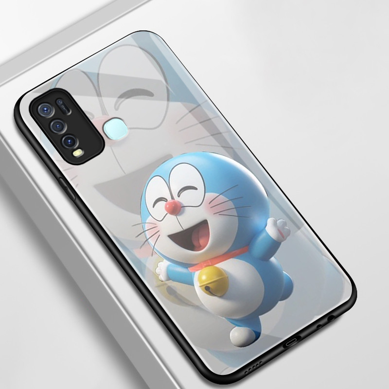 เคสสำหรับ VIVO Y50 Y30 Y30i เคสโทรศัพท์แมวเปลือกแก้วกันกระแทก