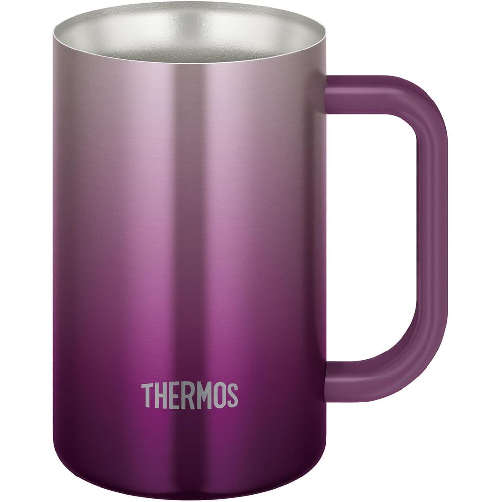 Thermos เทอร์มอส กระติกน้ำร้อน แก้วเบียร์ สีม่วง 600มล JDK-601C PL k2382 [Direct from Japan]