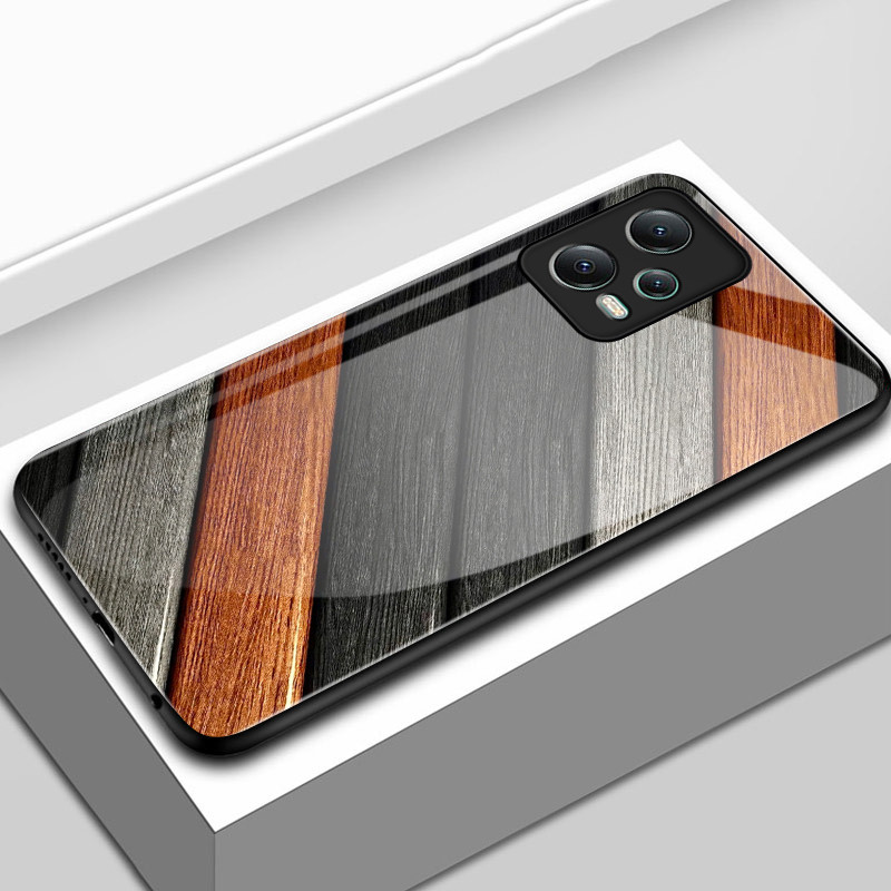 เคสสำหรับ Xiaomi Redmi Note 12 5G 12 Pro Note 13 5G 13 Pro POCO X5 เคสโทรศัพท์ไม้เปลือกแก้วกันกระแทก