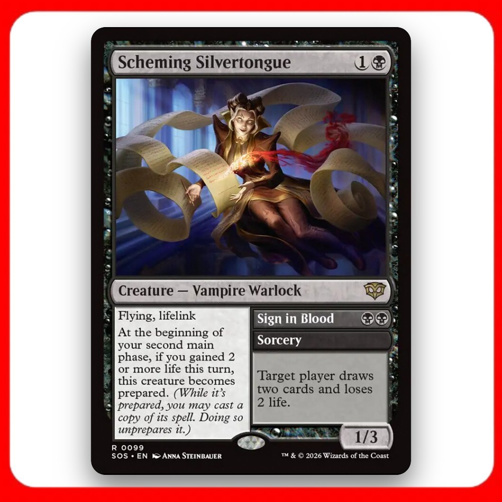 [MTG] Scheming Silvertongue // Sign in Blood (#99) [SOS] [BLACK] [RARE] | Magic the Gathering