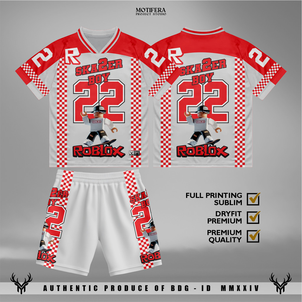 Roblox 22 Game Jersey Pants Set สําหรับผู้ชายและผู้หญิง | ครอบครัว | Family Set - Motifera Studio