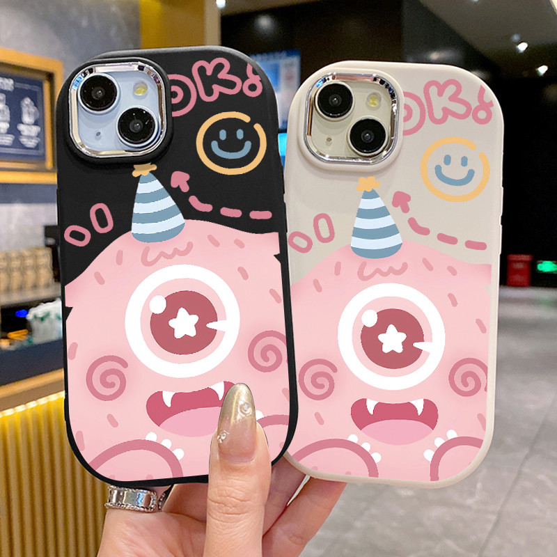 เคสสำหรับ OPPO A60 4G เคสโทรศัพท์สัตว์ประหลาดน่ารักกันกระแทกกลมและอ้วน ราคา ถูกที่สุด ดีลบีเคเค แกลเลอรีภาพที่ 5