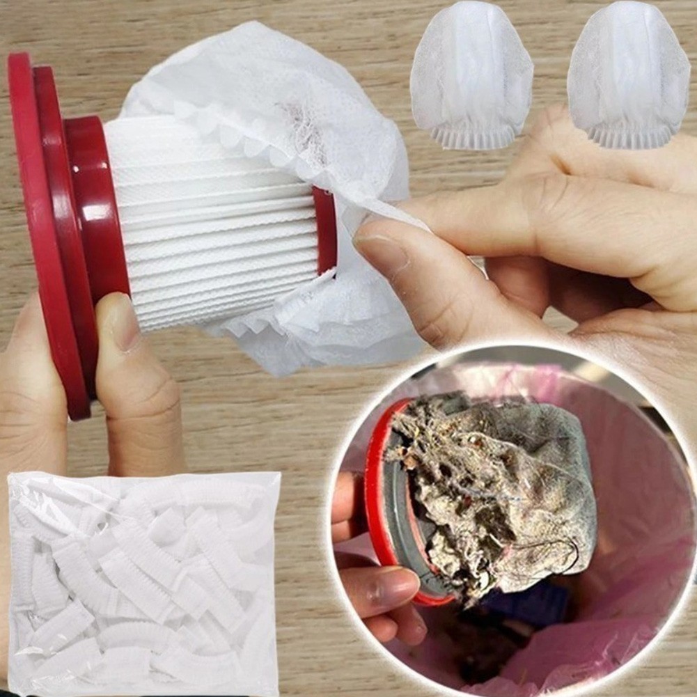 【จัดส่งรวดเร็ว】100PCS Vacuum Cleaner Filter Protective Cover Nonwoven Fabric for Vacuum Cleaner
