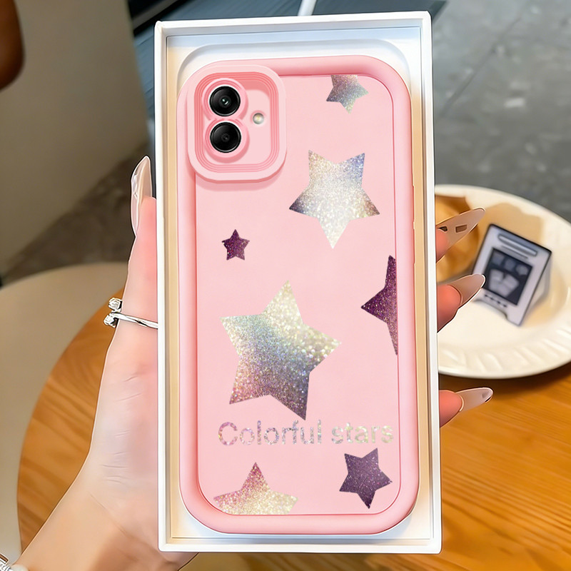 เคส Hp สําหรับ Samsung Galaxy A04 A04E A04s M04 F04 Case Twinkling stars ซิลิโคน Cesing ยางดี Softca