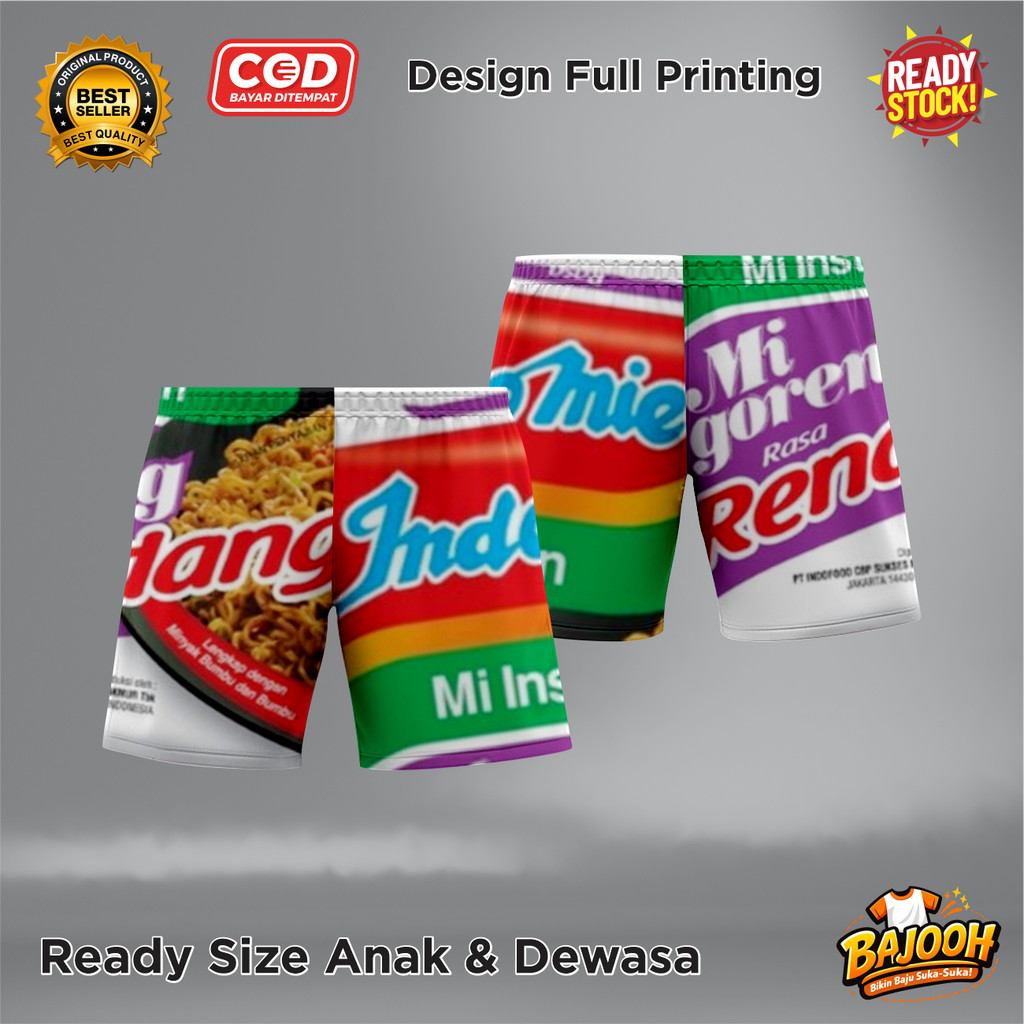 Indomi Onion Noodle Pants Special Hype Abis Aceh Curry Rengton Soto ผัดบะหมี่กึ่งสําเร็จรูปการพิมพ์เ