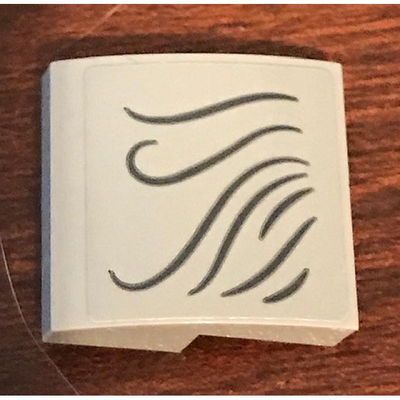 Brick2cube Part - Slope, Curved 2 x 2 x 2/3 with Curved Lines Pattern 4 (Sticker) - Set 71043 - 1506