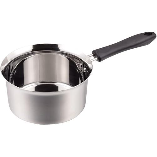 made in Japan snow pan 14cm IH compatible Easy to pour stainless pot HB-1886