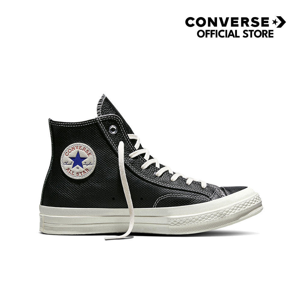 CONVERSE รองเท้า CHUCK 70 LEATHER CAPSULE HI BLACK ผู้ชาย A18848CM_U6BKXX