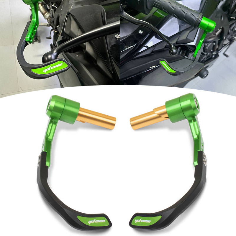 รถจักรยานยนต์ 7/8 "22 มม.Handlebar Grips Guard คลัทช์เบรคคันโยก GUARD Protector Fit สําหรับ ZX-4R ZX