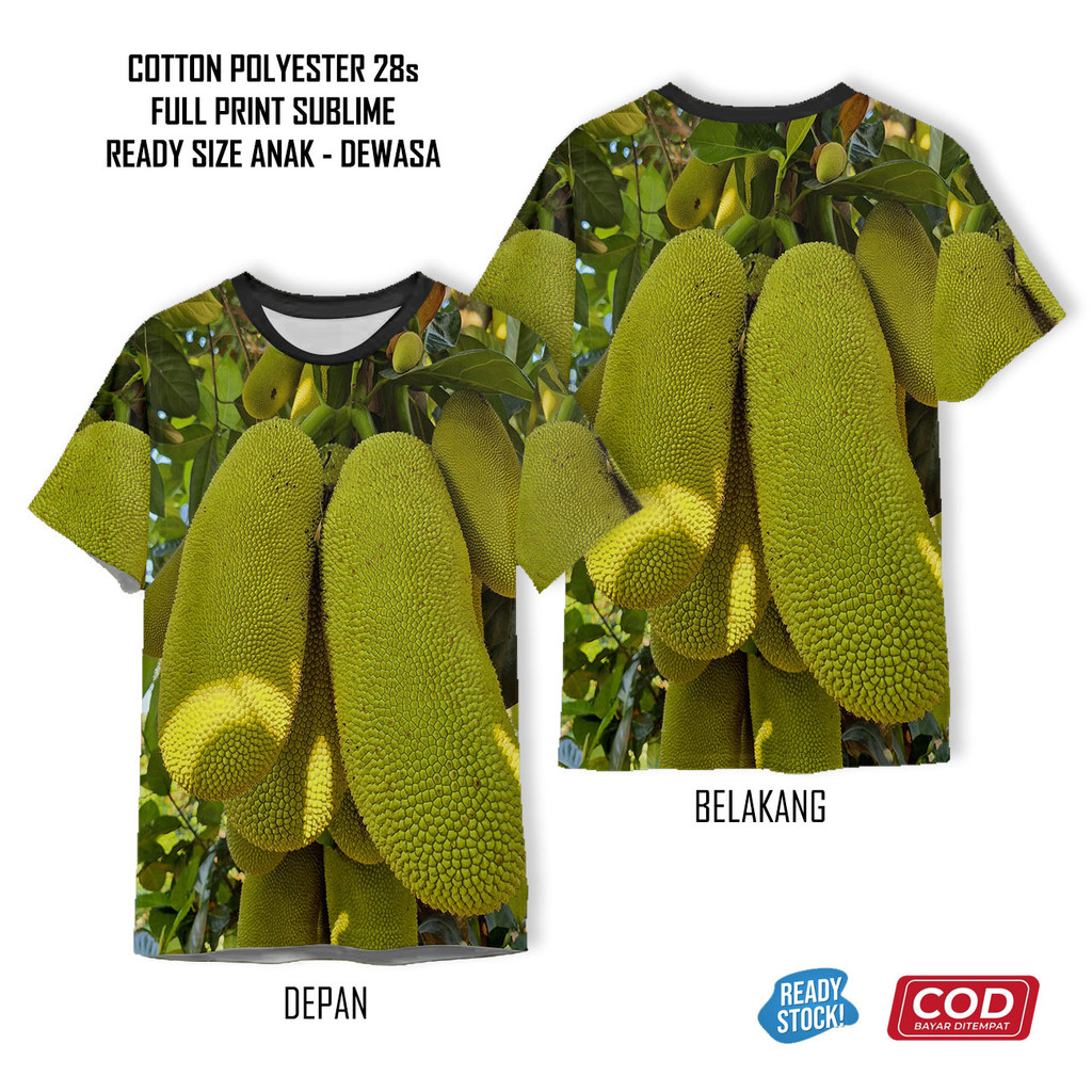 เสื้อยืดขนุนพิมพ์ลายเต็มเท่ | เสื้อผ้า 3D Unisex สําหรับเด็กและผู้ใหญ่ - Sarana3D