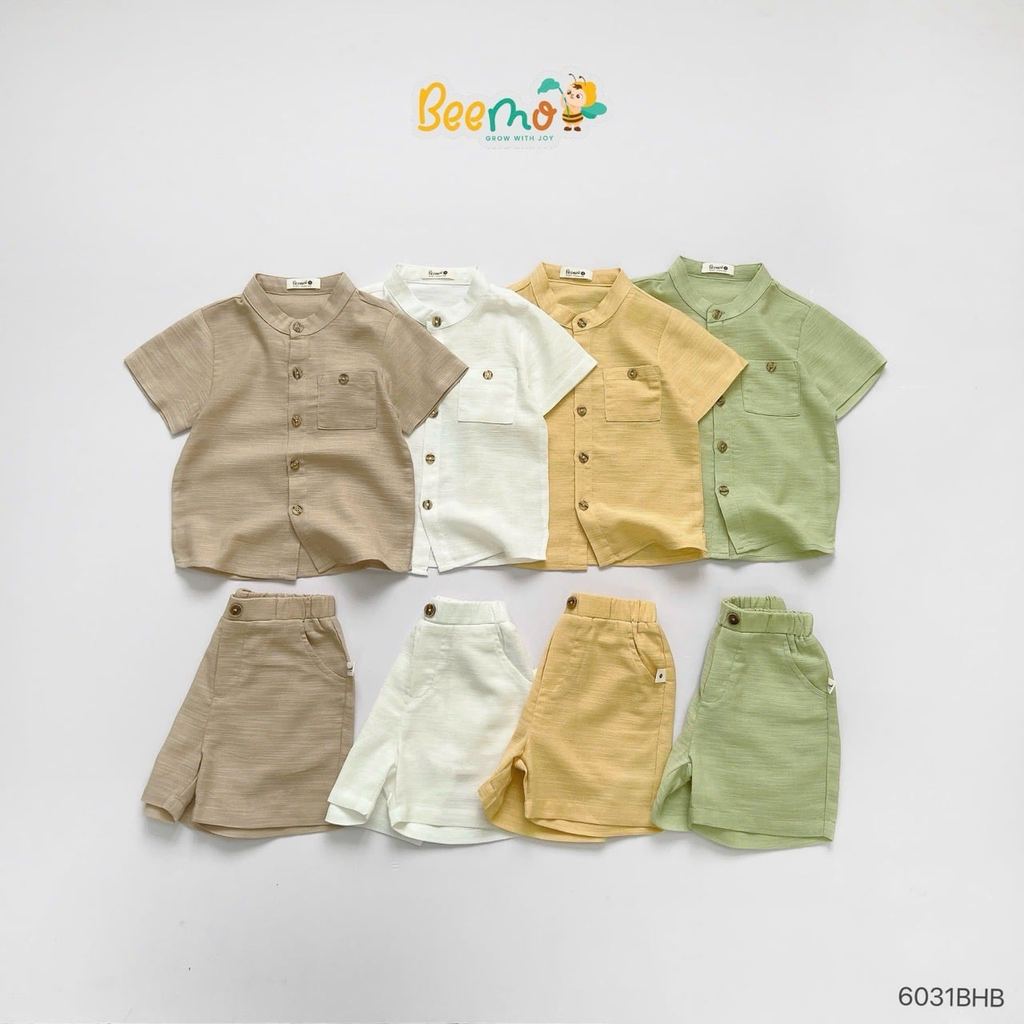 6031BHB - ชุดเสื้อบีโม่คอปกผ่า ไซส์ 1-6y