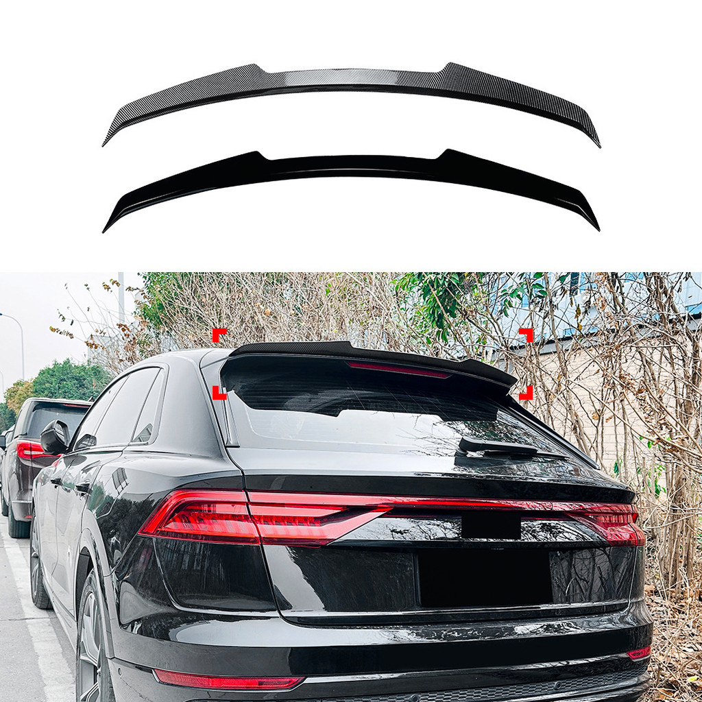 เหมาะสําหรับ Audi Q8 SQ8 2019 + Top Wing Tail สปอยเลอร์คงที่ Wind Wing การปรับเปลี่ยนภายนอก