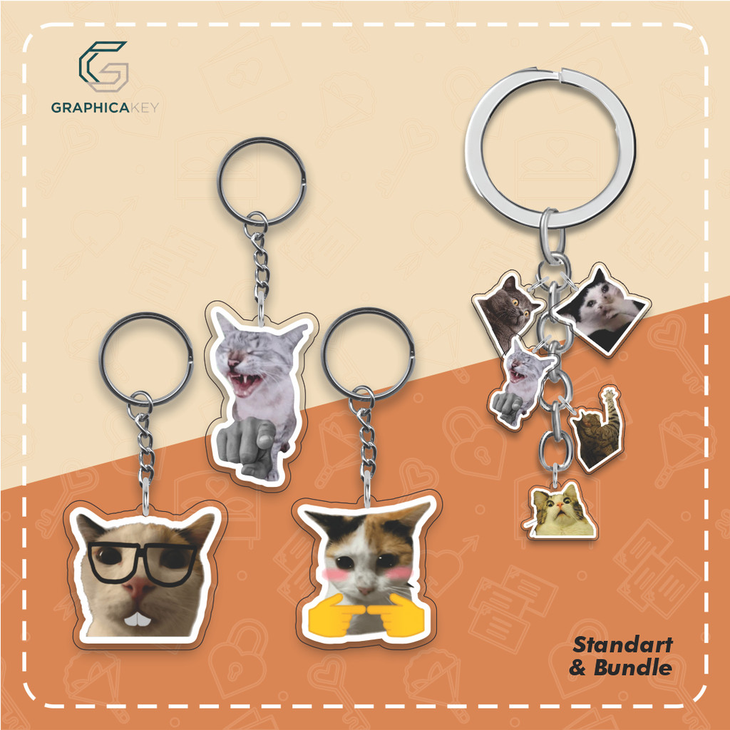 กันตุนแกน [CAT VER. 4] ACRYLIC KEYCHAIN/ACRYLIC KEYCHAIN/CAT MEME KEYCHAIN VERSION 4