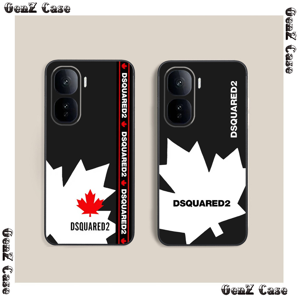 เคสสําหรับ Vivo IQ00 Neo 10 ขอบสี่เหลี่ยมพิมพ์ลายใบเมเปิ้ล Dsquare2 icon hot trend