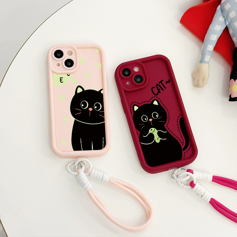 เคสสำหรับ Samsung Galaxy A52 5G A52s เคสโทรศัพท์แมวสามสีซิลิโคนสายคล้องกันกระแทก - รูปที่ 3
