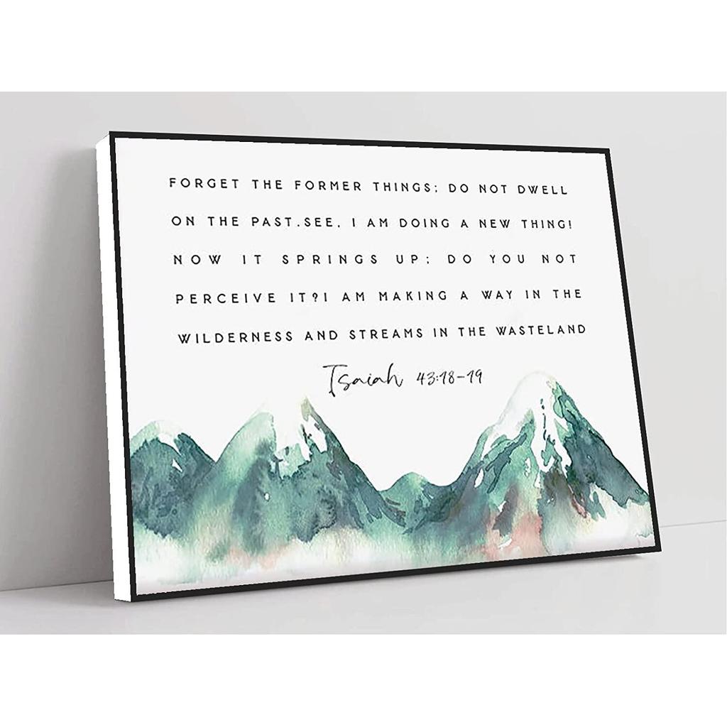 Medallion Wall Artboho ห้องนอน Decori Am ทําทาง Wilderness Isaiah 43 18 19 แนวนอน Scripture Wall Art