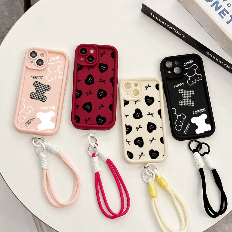 MHKETH เคสสำหรับ VIVO V19 เคสโทรศัพท์ซิลิโคนเชือกแขวนหมีน้อยน่ารัก - รูปที่ 7