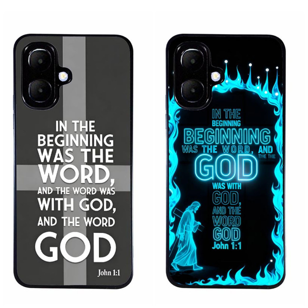 เคสโทรศัพท์สําหรับ Infinix Smart 10 Bible verse John 1 1 การป้องกันสีดําความงาม