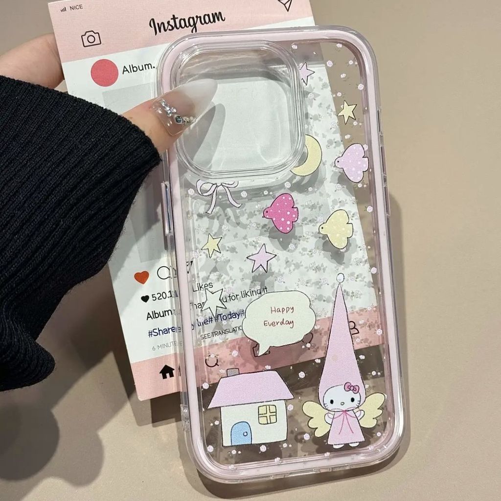 สีชมพูPoco Halo KittyกรณีHp Xiaomi 15T Pro X3 Gt M4 Pro F4 C75 X6 Pro M6 Pro 5G F6 13T Pro X5 15 Ult