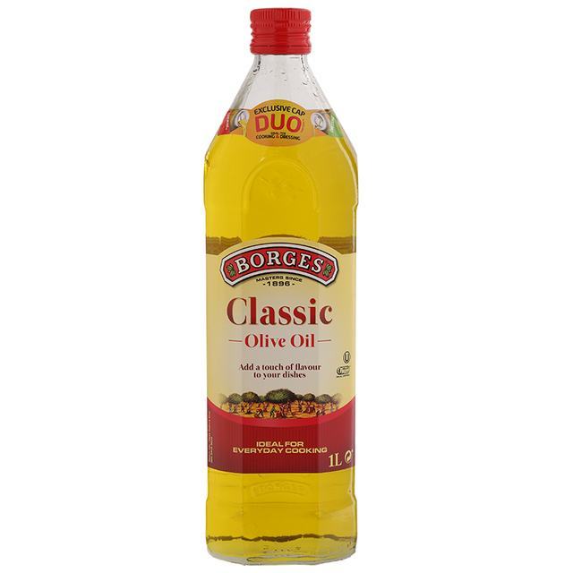 🌴 บอร์เจสน้ำมันมะกอกคลาสสิค 1ลิตร [8410179200804] 💐 Borges Classic Olive Oil 1ltr. 🍁น้ำมันพืช 🌷 Cook