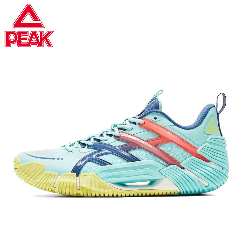 PEAK รองเท้าบาสเก็ตบอล รองเท้าผ้าใบกันลื่น สีชมพู สีเขียว DA510001