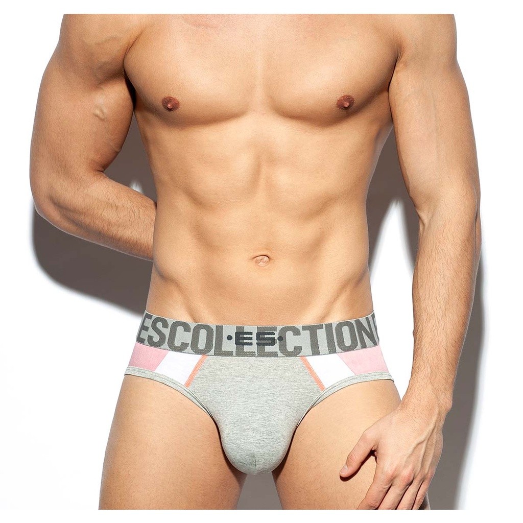 [ES Collection] UN412 Classic Sports Briefs ES Basic Grey Briefs- < Men Style >
