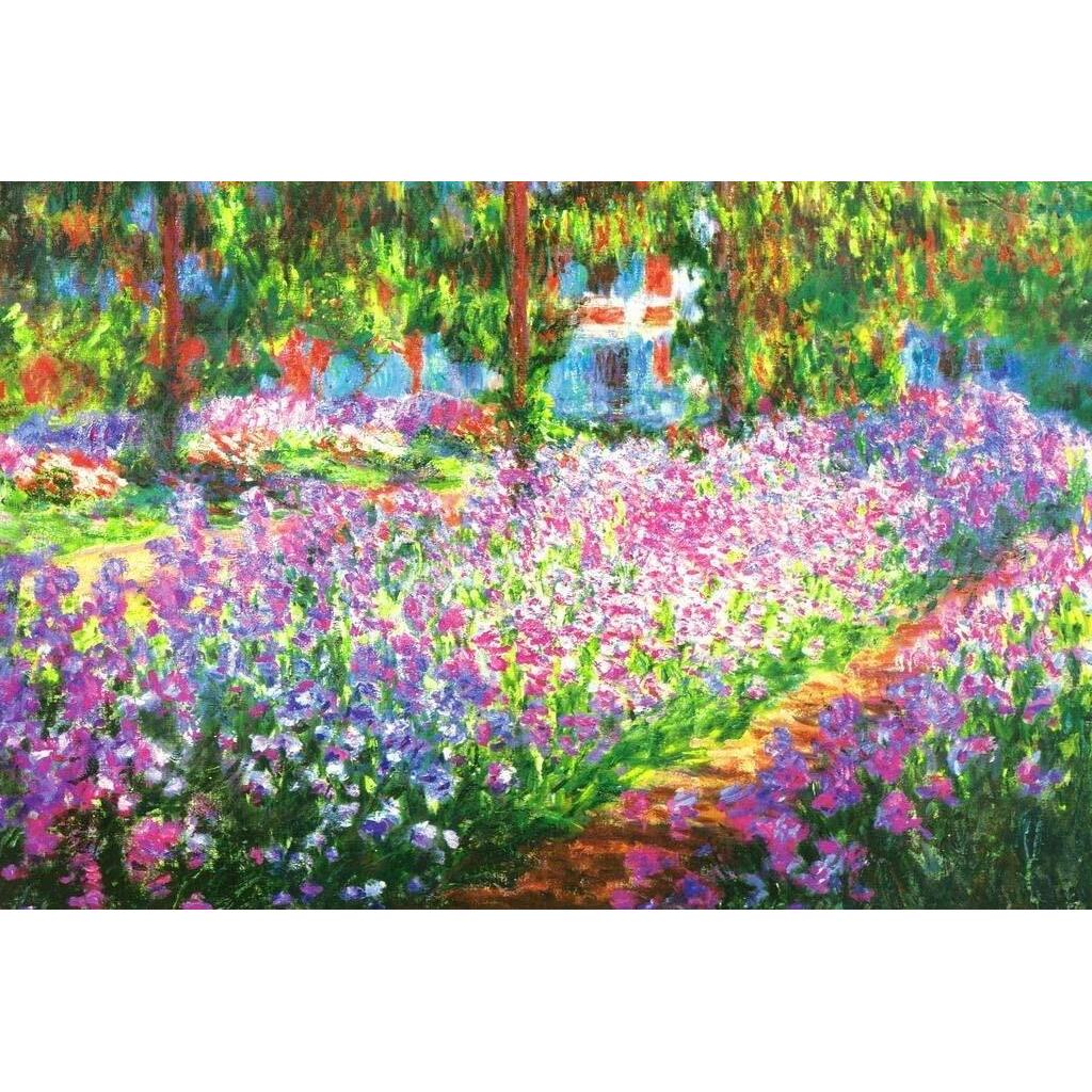 Claude Monet Iris ใน Monets Garden Impressionist Art โปสเตอร์ Claude Monet พิมพ์ธรรมชาติภูมิทัศน์ภาพ