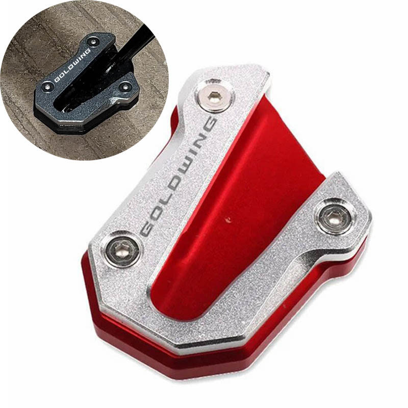 รถจักรยานยนต์ CNC Kickstand ขาตั้ง Extension Pad แผ่นขยายสําหรับ HONDA Goldwing 1800 GL 1800 GL 1800