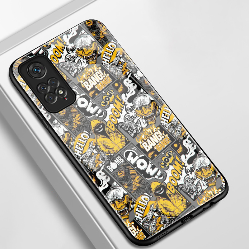 เคสสำหรับ Xiaomi Redmi Note 11 4G Note 11s Note 11 Pro 5G เคสโทรศัพท์นามธรรมเปลือกแก้วกันกระแทก