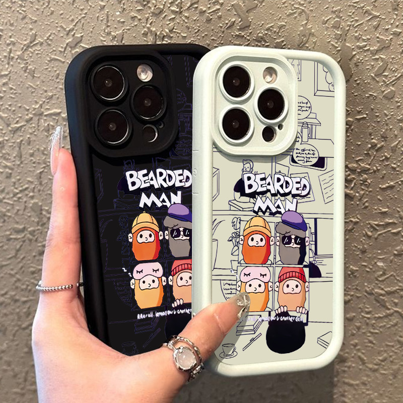 OPPO A17/A17K กันกระแทก Big Beard การ์ตูนกรณี A36 A38/A18 A3S/A12E A5 A3X/A3 A53/A32 A54 4G A57 A58 