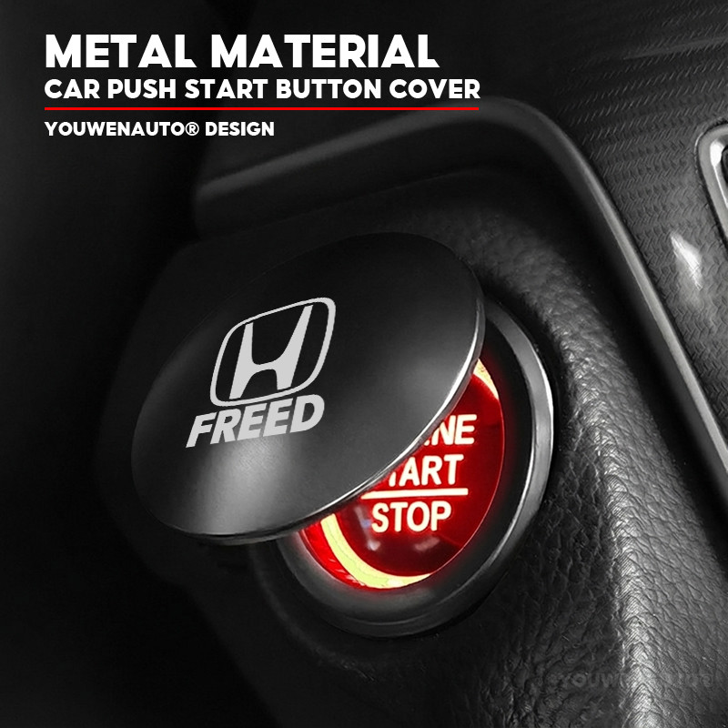 สําหรับHonda FreedรถPush Startฝาครอบปุ่มโลหะเครื่องยนต์Startหยุดป้องกันสําหรับFreed 2025 2024 2018 2