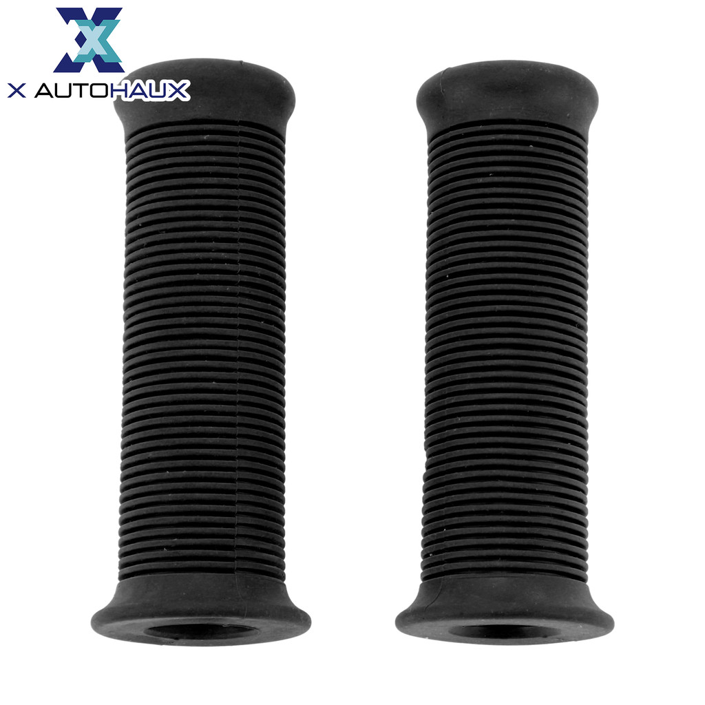 X AUTOHAUX ปลอกหุ้มแฮนด์มอเตอร์ไซค์แบบยางกันลื่น ขนาด 7/8" 22 มม. และ 15/16" 24 มม. สำหรับมอเตอร์ไซค์ สกูเตอร์ จักรยาน และ ATV สีดำ 1 คู่
