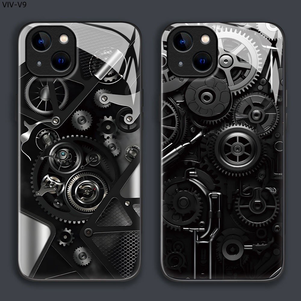 เคส For VIVO V23 V23E V21 V20 V19 V15 V11i V9 SE Pro 4G 5G เคสโทรศัพท์ เคสมือถือ เคสวีโว่ เคสแข็ง Phone Glass Case BLK