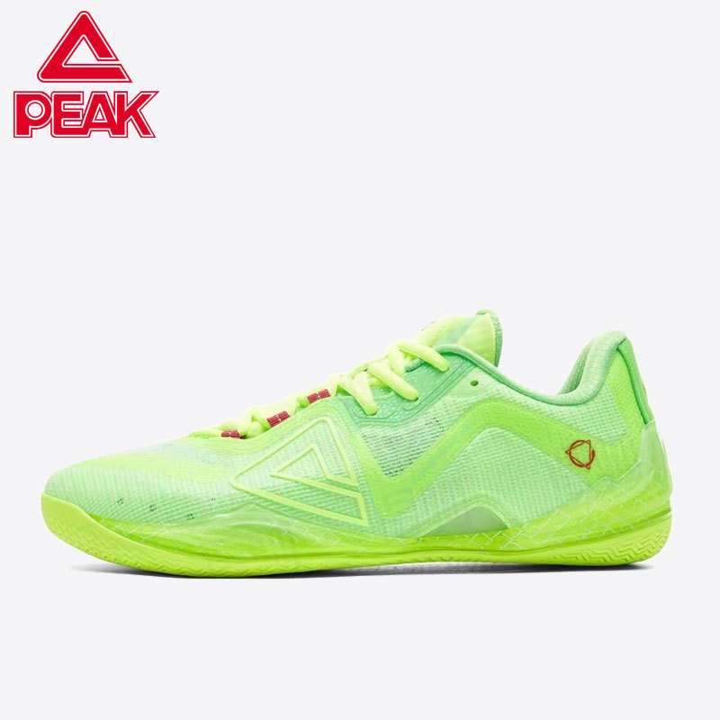 PEAK รองเท้าบาสเก็ตบอล รองเท้าผ้าใบกันลื่น สีเขียว DA521001