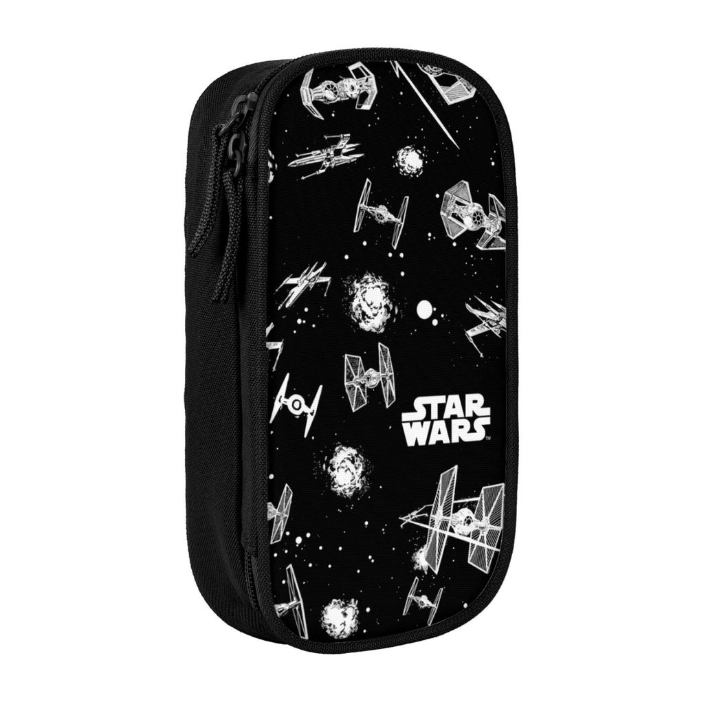 Star Wars พิมพ์กรณีดินสอขนาดใหญ่ความจุหลายช่องกล่องเครื่องเขียนกระเป๋าดินสอผู้ถือโต๊ะ Organizer สําหรับโรงเรียน Office Home