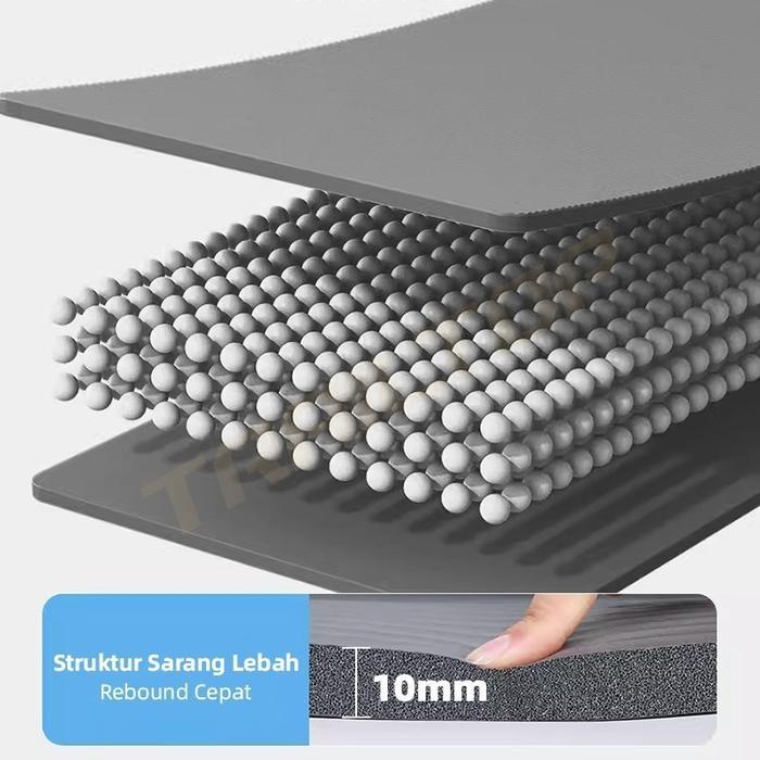 TRAILTOP 8/10 มม.หนา NBR Anti-Slip 2 ด้านยืดหยุ่นและสบายเสื่อโยคะกีฬาสําหรับ