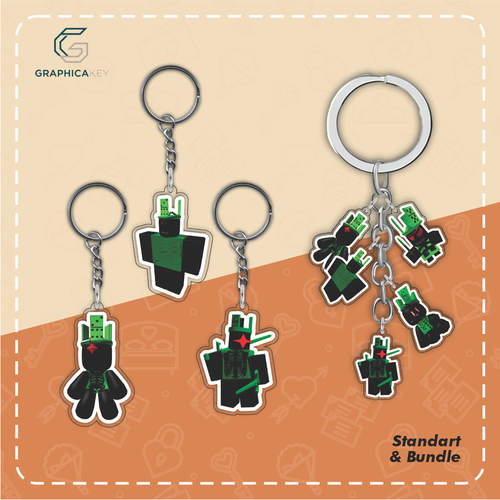 GANTUNGAN ROBLOX FORSAKEN 1X1X1 PLUSHIE พวงกุญแจอะคริลิค (LINKED KEYCHAIN)