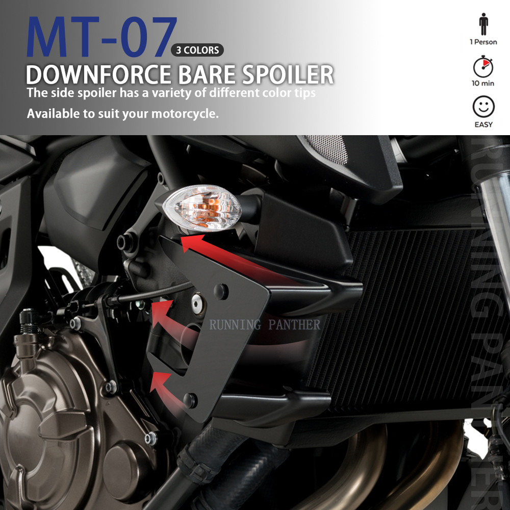 ใหม่รถจักรยานยนต์ด้านข้าง Downforce Naked สปอยเลอร์คงที่ Winglet Fairing Wing Deflectors สําหรับ Yam