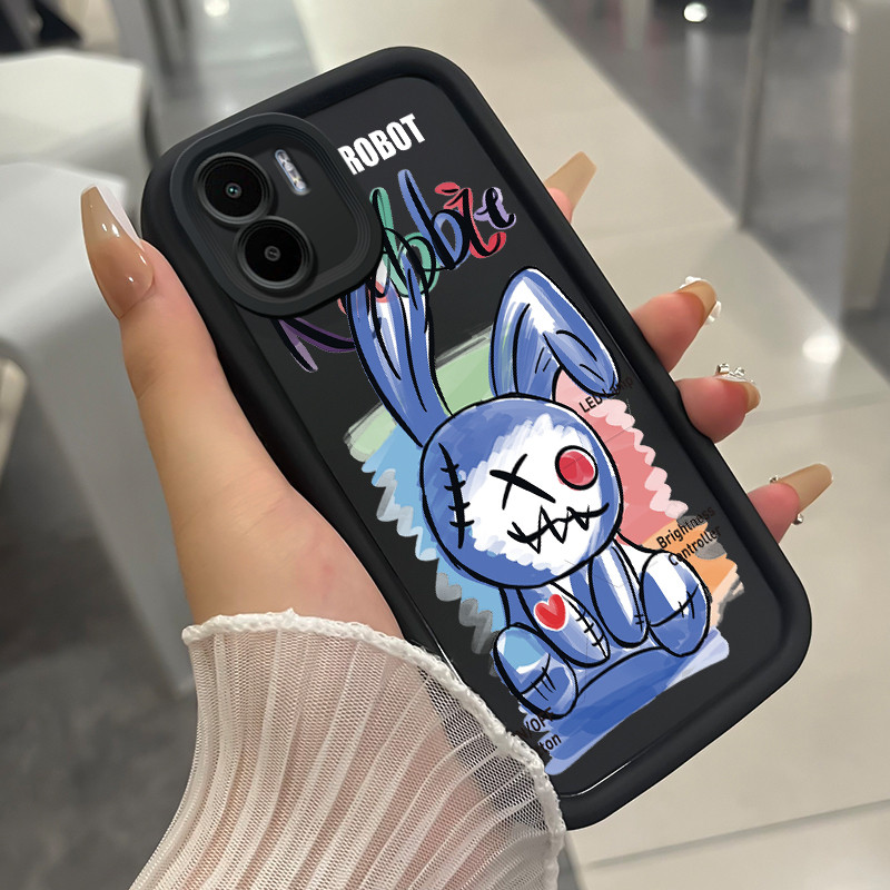 เคสสำหรับ Xiaomi Redmi A1+ A2+ A1 Plus A2 Plus POCO C50 C51 เคสโทรศัพท์กระต่ายหมีสามสีซิลิโคนกันกระแทก