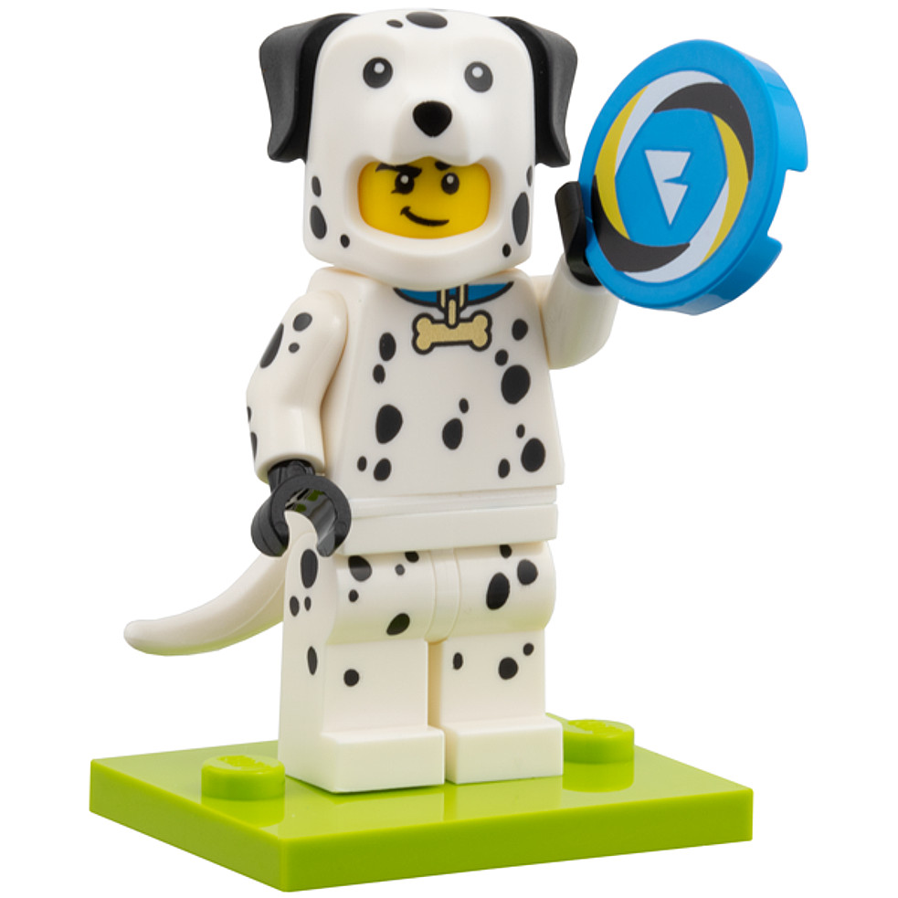 Brick2cube Set - Dalmatian Costume Fan, Series 28 (Complete Set with Stand and Accessories) - col28-7