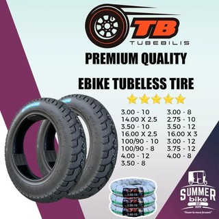 Ebike tubeless tire 3.00-10 3.00-8 3.50-10 2.75-10 14X2.50 16X2.50 16X3.00 NoHigh quality