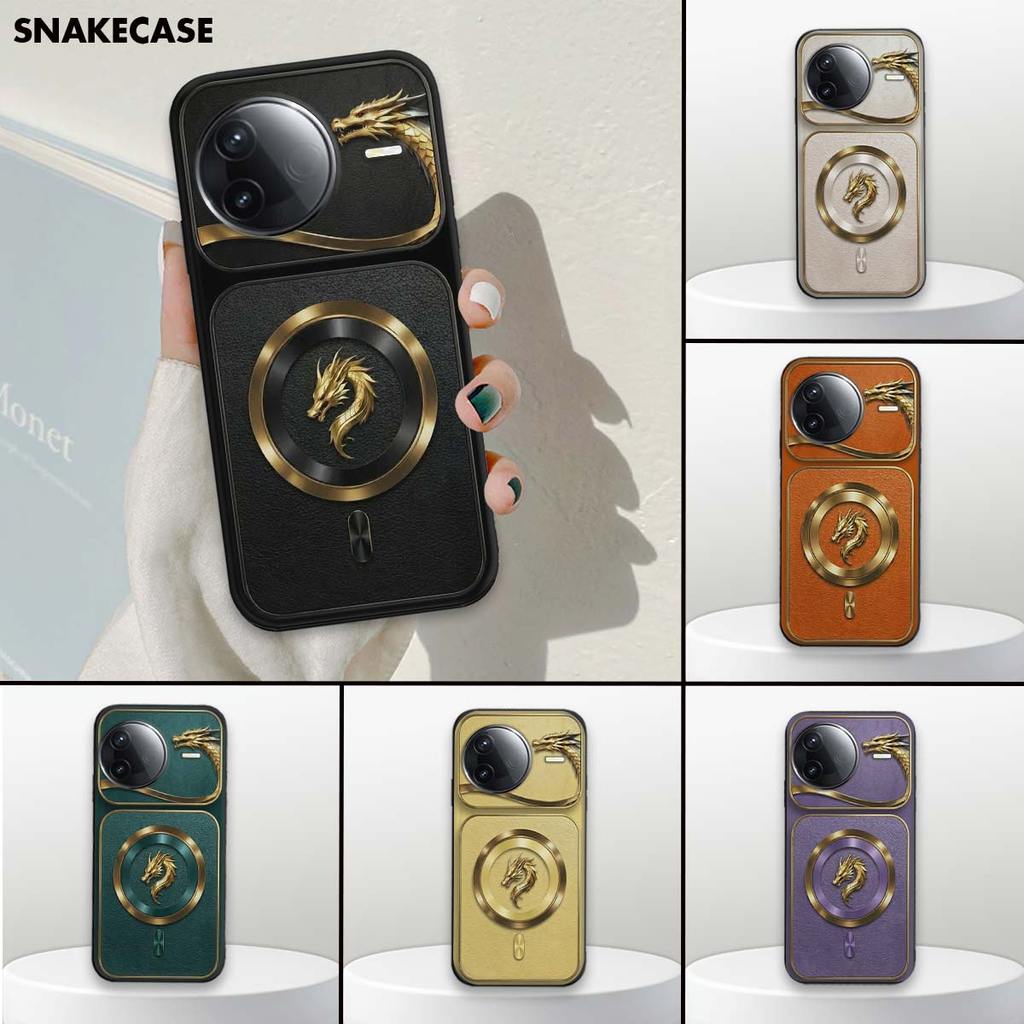 เคส Poco F7 / F7 Pro / F7 Ultra ฝาหลังรูปมังกร โลโก้หรู ป้องกันกล้อง
