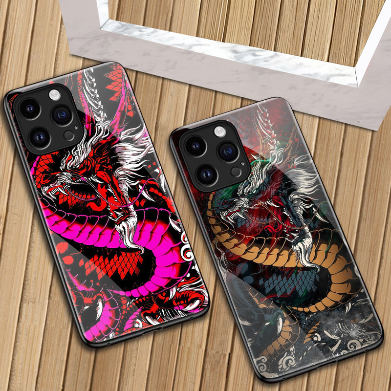 เคสสำหรับ Samsung A10 A10s M01s A11 M11 เคสโทรศัพท์มังกรเปลือกแก้วกันกระแทก - รูปที่ 7