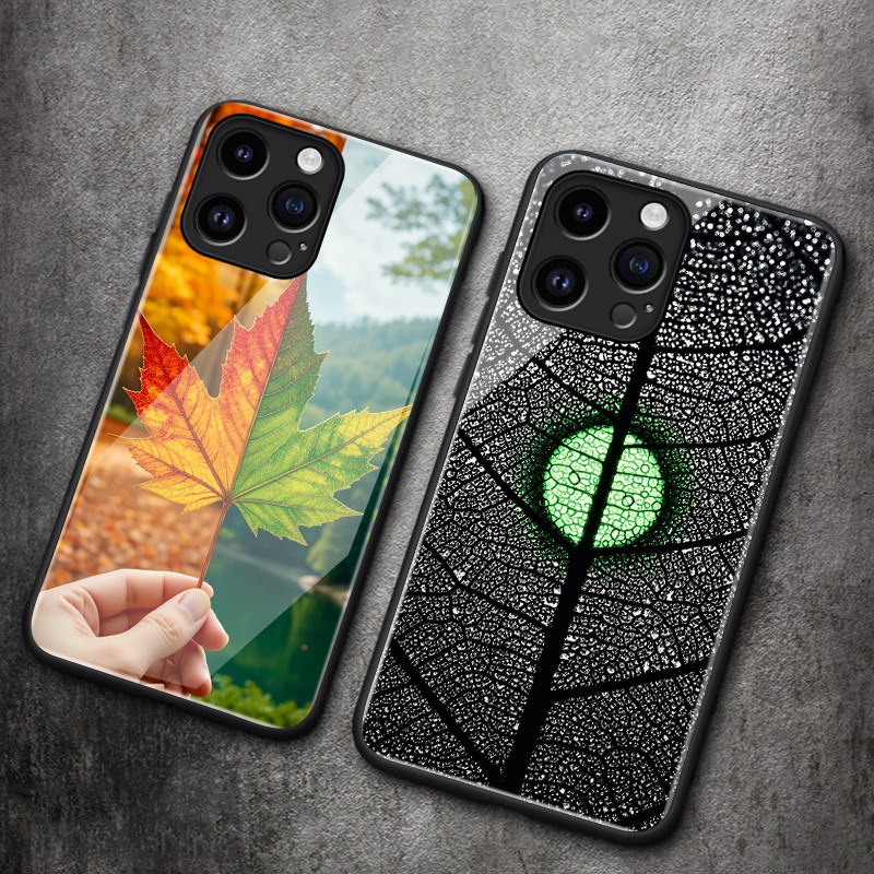 เคสสำหรับ Samsung A15 4G A15 5G A16 5G A13 5G A24 A54 A55 A34 A35 5G A13 Lite A14 5G เคสโทรศัพท์แก้วลายใบเมเปิลระเบิด - รูปที่ 5