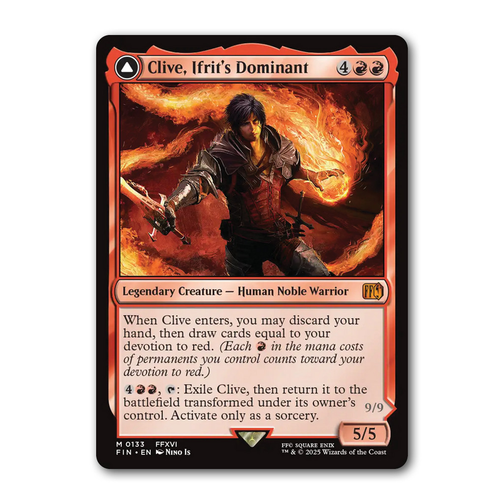 [MTG] Clive, Ifrit's Dominant // Ifrit, Warden of Inferno [FIN] [Red] [Mythic] [Normal] [ENG] [2025]